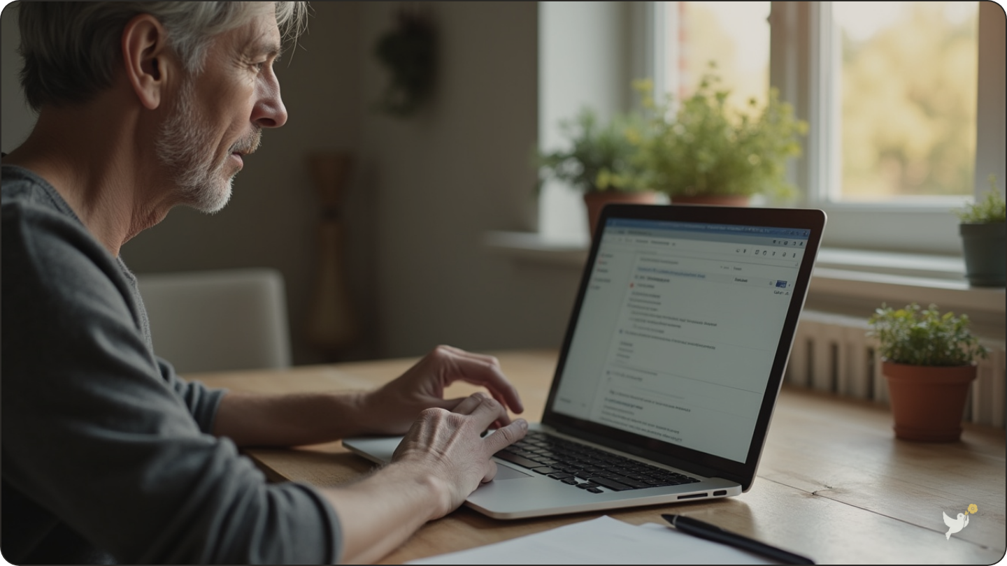 Person setting up a password manager to strengthen password security