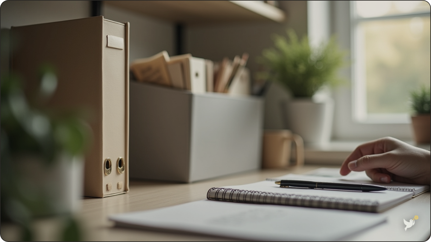 An organized folder system for storing powers of attorney and other important documents