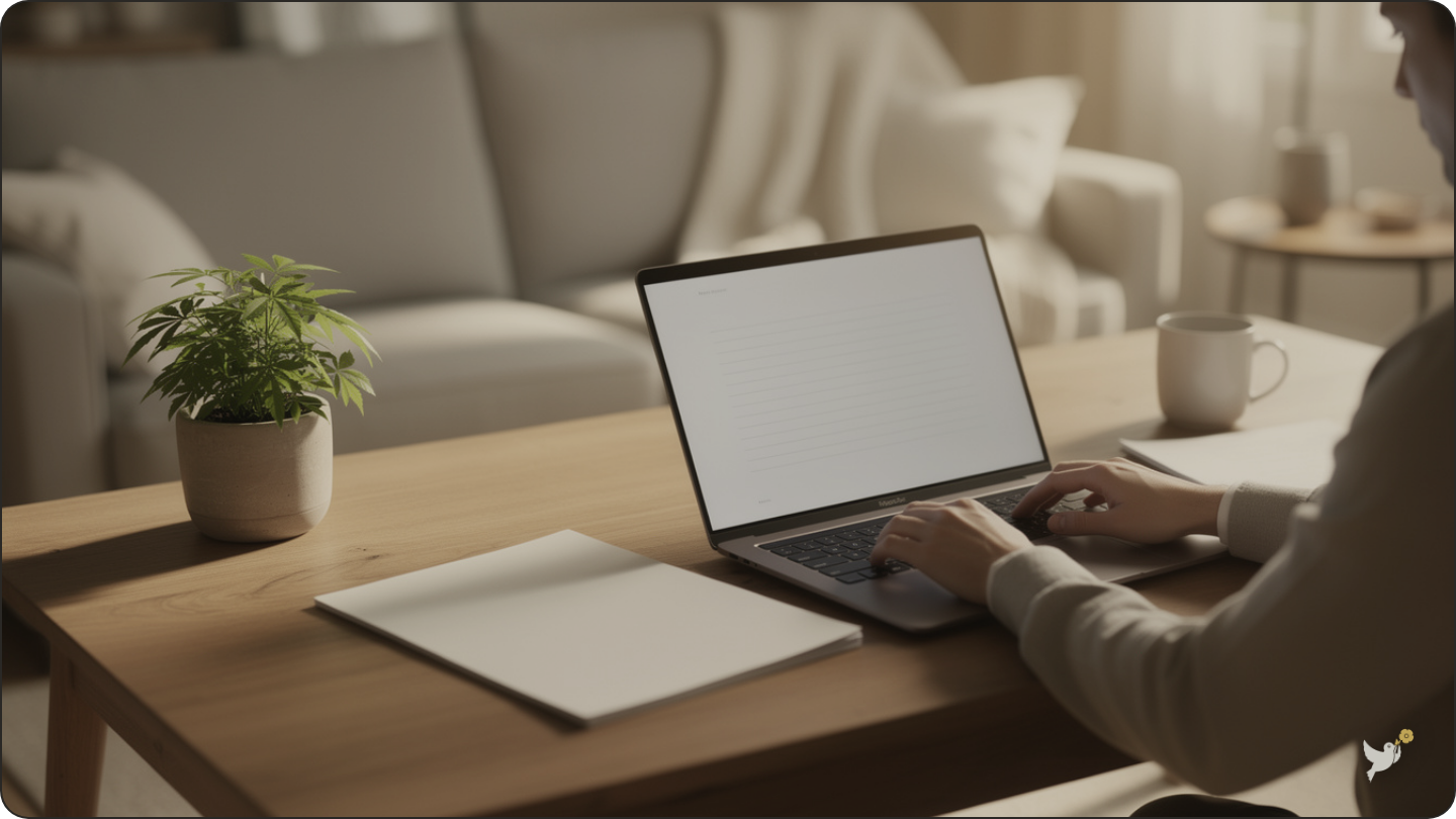 A tidy home desk set up for organizing an email access after death checklist