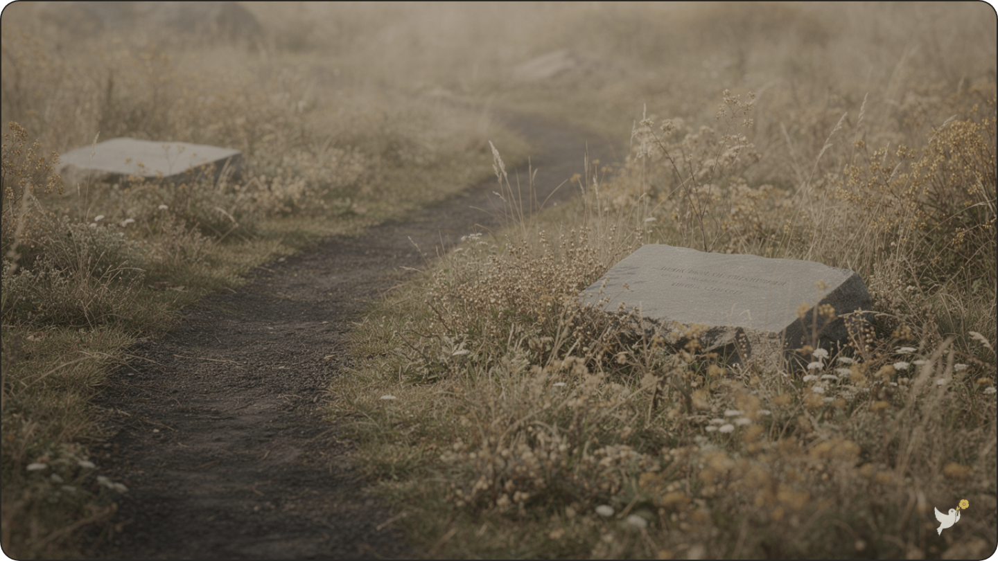 Green and Natural Burial: A Calm, Complete Guide 2 A natural burial meadow with native grasses and flat stone markers